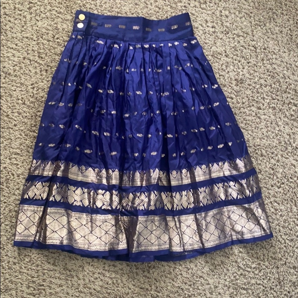 Vintage Embroidered Silk Skirt